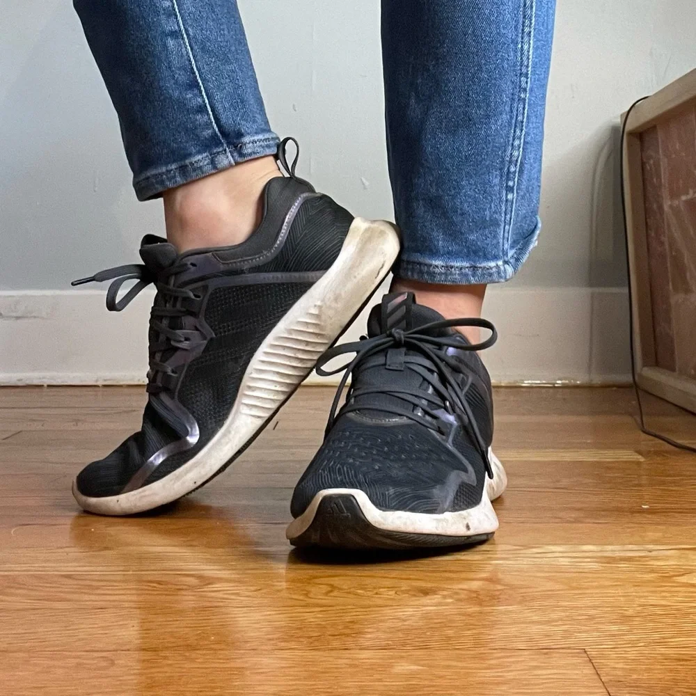 Adidas Bounce Sneakers Size 7.5 Black - Picture 7 of 7